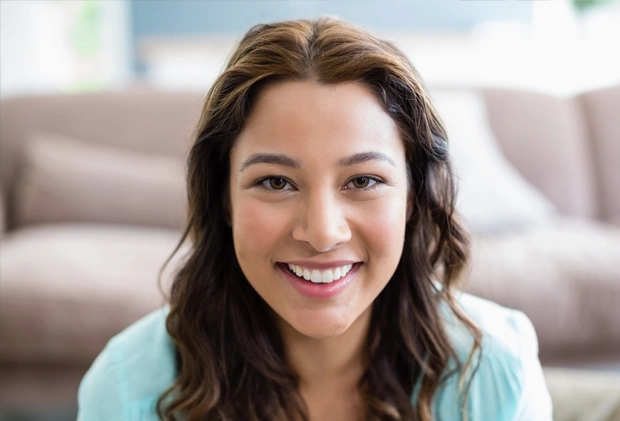 Smiling girl at a dental office in Burbank.