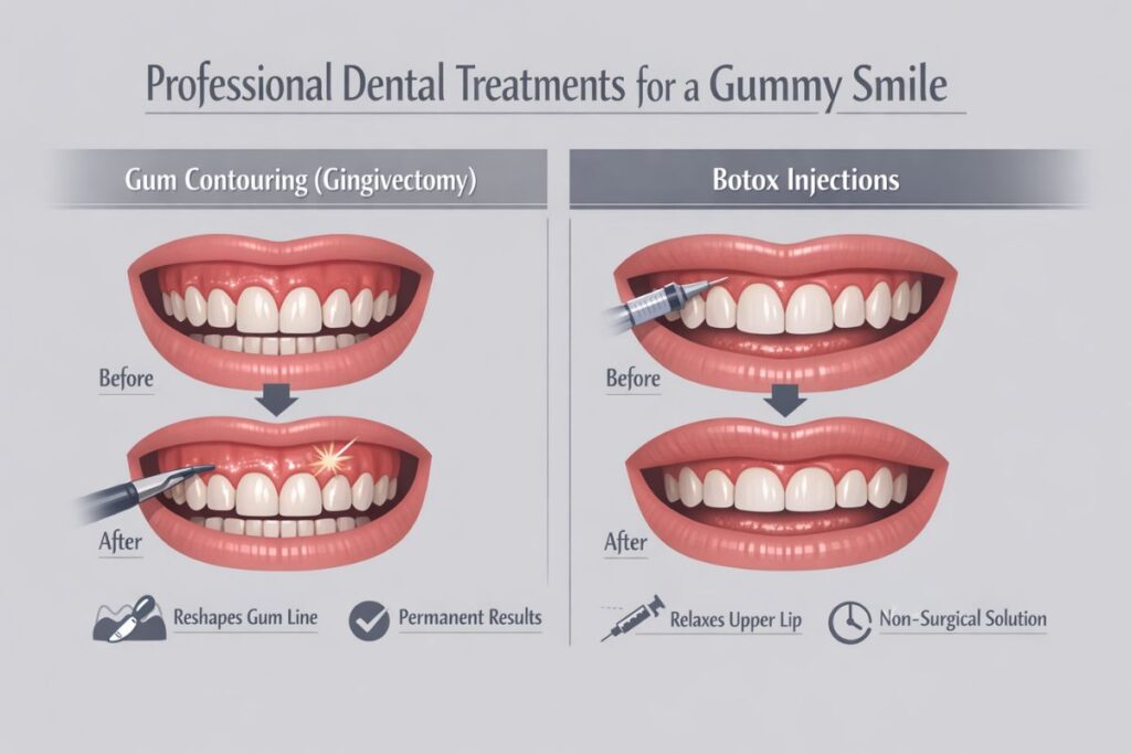 Professional Dental Treatments for a Gummy Smile